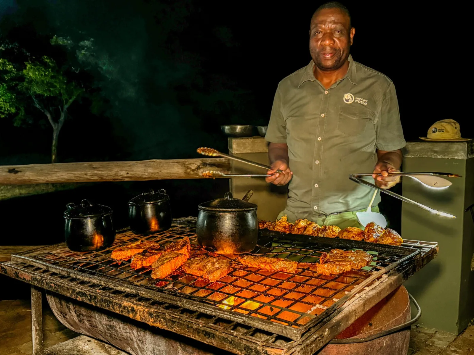 Night Game Drive, Zambezi National Park and Bush Dinner